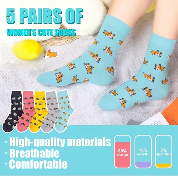 Colorful Dog Patterned Socks Set Christmas gift| gift box - Picture 3 of 4
